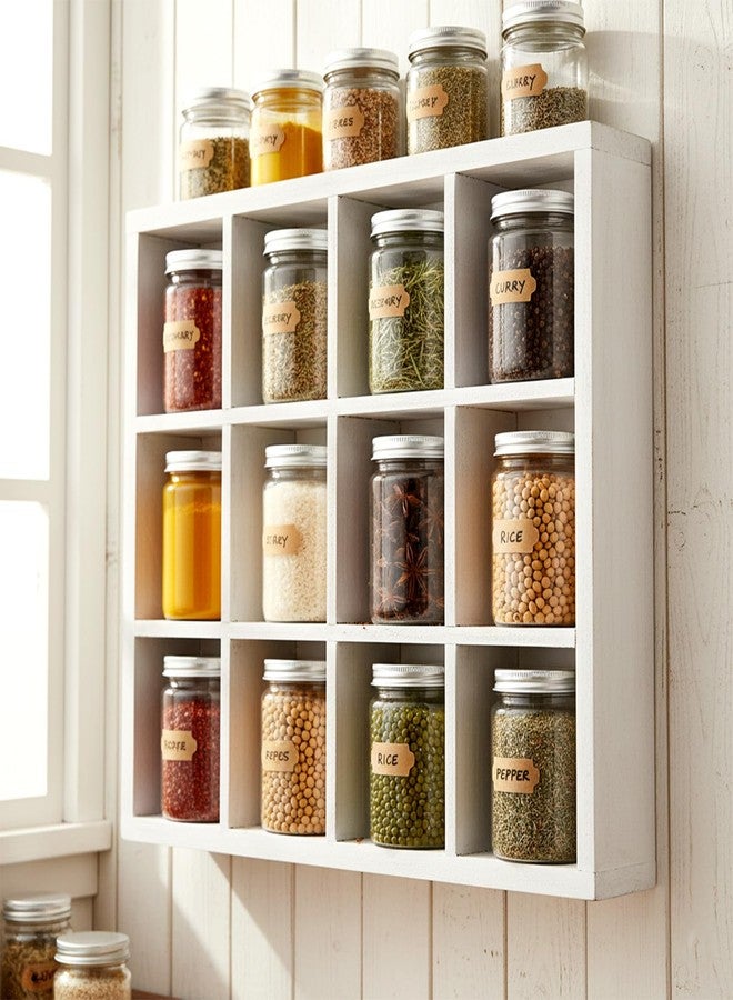 Alrhso 2 PCS Clear Jars with Lids Plastic Mason Jars 17 Oz Small Clear Candy Jar Storage Reusable Square Jar for Home, Kitchen, Oats, Dry Food, Snacks, Candy, Jam, Honey, Snacks, Food Storage - Image 3